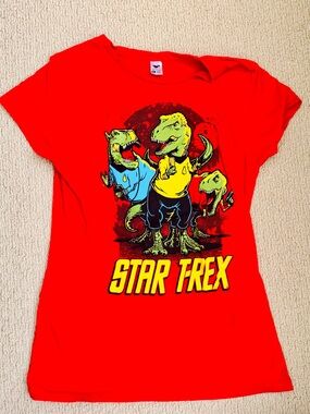 Tee Fury Star Trex Graphic Tee - Bright Red